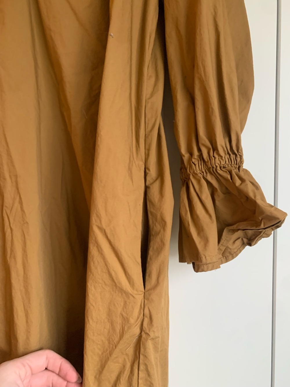 Who What Wear Mustard Brown Midi Dress large - Picture 2 of 5